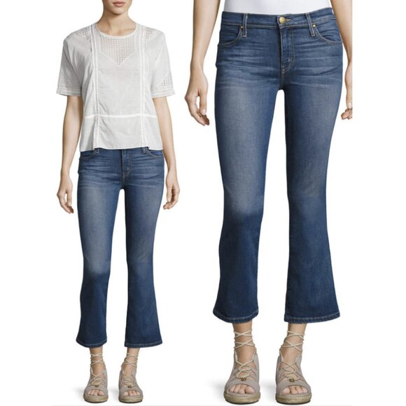THE GREAT. The Low Rise Nerd Kick Flare Jeans in Trail Wash - Size 26 - Picture 1 of 12